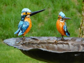 Handmade Feeder with 2 Birds Side-by-Side - Garden Stick - Metal
