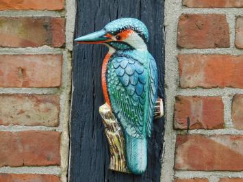IJsvogel in Kleur - 27 cm - Gietijzer - Wanddecoratie
