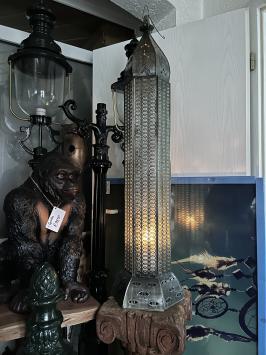 Grote Metalen Lantaarn | Staand of Hangend | Bijzondere Uitstraling | 110 cm hoog