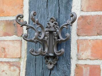 Kleiderständer mit beweglichen Haken - Gusseisen - Braun