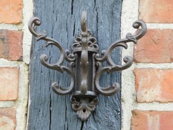 Kleiderständer mit beweglichen Haken - Gusseisen - Braun