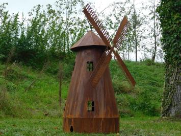 Klassieke Windmolen XL - 110 cm - Metaal - Roestlook