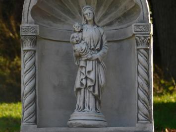 Classic Chapel with Madonna and Child – 65 cm – Grey/White – Stone