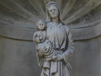 Classic Chapel with Madonna and Child – 65 cm – Grey/White – Stone