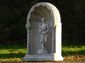 Classic Chapel with Madonna and Child – 65 cm – Grey/White – Stone