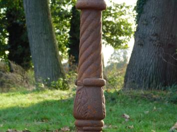 Klassieke Gietijzeren Paardenpaal - 107 cm - Roestlook