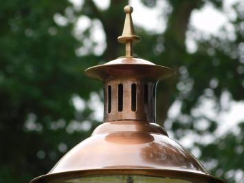 Lamp Post XL with Copper Cap - 325 cm - Cast Iron Raw Slate