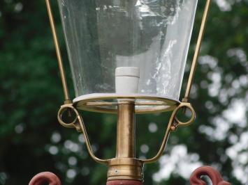 Lamp Post XL with Copper Cap - 325 cm - Cast Iron Raw Slate