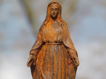 Mary statue - cast iron - rust colour