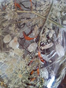 Beautiful large epoxy resin heart with flowers, heart with light