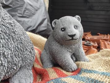 Panda with young, garden statue