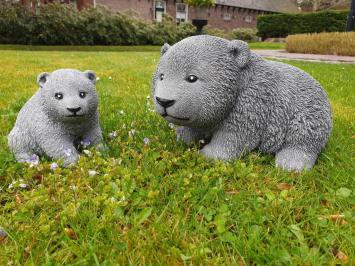 Panda with young, garden statue