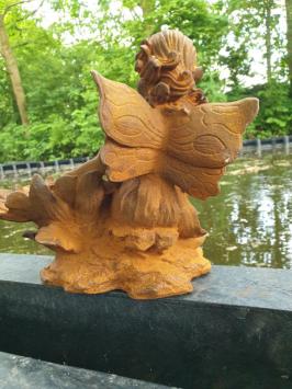 bird feeder, bird, cast iron