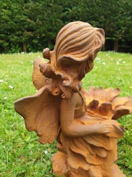 bird feeder, bird, cast iron
