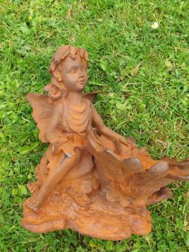 bird feeder, bird, cast iron