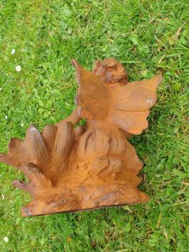 bird feeder, bird, cast iron