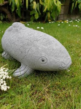koi carp, garden statue