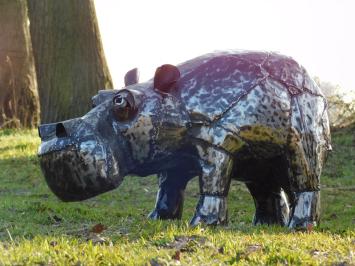 Hippo - 80 cm - Unique and Handmade from Metal