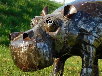 Hippo - 80 cm - Unique and Handmade from Metal