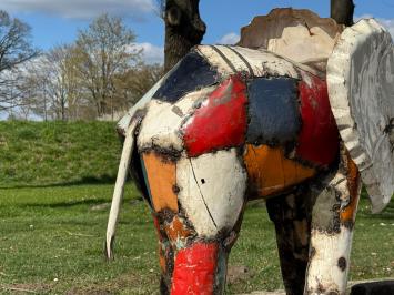 Elefant in Farbe - 160 cm - Handgefertigt & Einzigartig