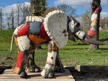 Elefant in Farbe - 160 cm - Handgefertigt & Einzigartig