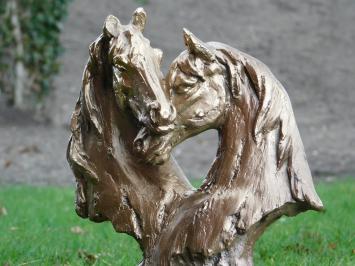 Pferdestatue - Gold/Bronze - Polystone