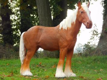Statue Horse Blond - 110 cm - Polystone