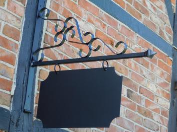 Schild Schwarz - 75 cm - Rechteckig - Eisen
