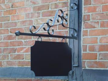 Schild Schwarz - 75 cm - Rechteckig - Eisen