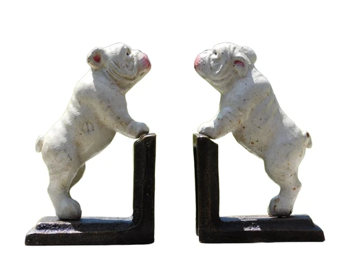 Bulldog Bookend Set – Cast Iron