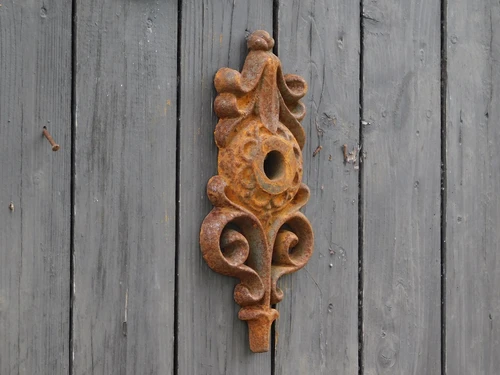 Ornamental Wall Anchor (Flower) - Cast Iron