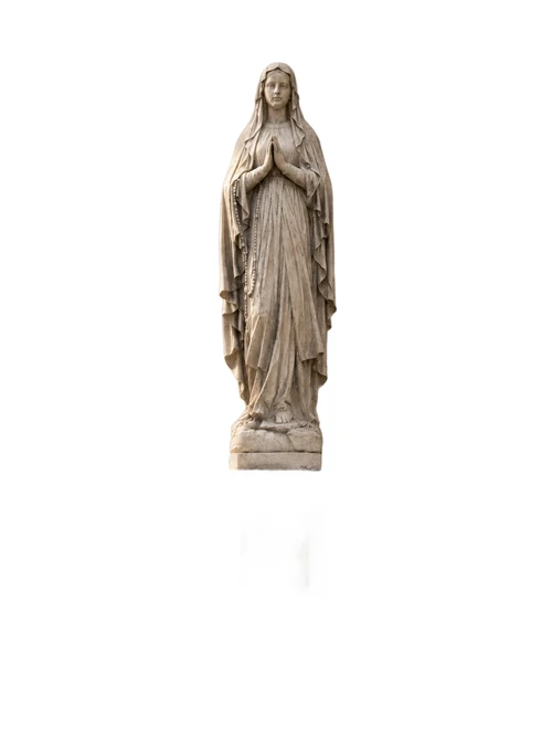 Large Mary Statue on Pedestal - 190 cm - Solid Stone
