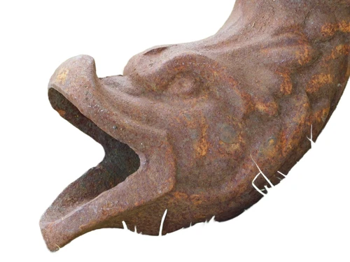 Downspout Outlet – Cast Iron – Fish-Shaped – Gargoyle-style Gutter Outlet