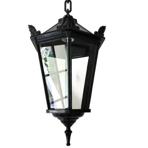 Prachtige nostalgische hanglamp, alu, donkergroen.