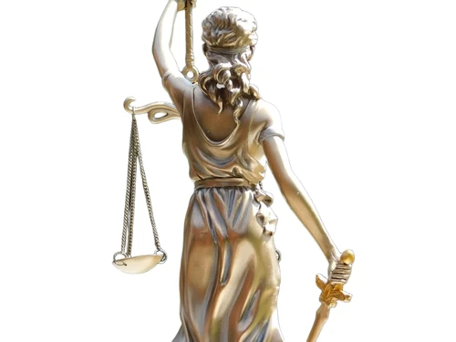 Beeld Vrouwe Justitia - Brons-look - 35 cm - Polystone