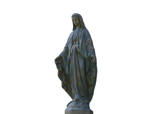 Maria Garden Statue – 110 cm – Stone with Oxide Finish – Large Stone Statue of Mary for Garden or Chapel