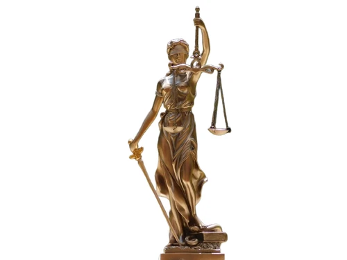 Beeld Vrouwe Justitia - Brons-look - 35 cm - Polystone