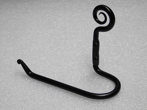 Toilet roll holder, black – 17 x 24 cm – Cast iron