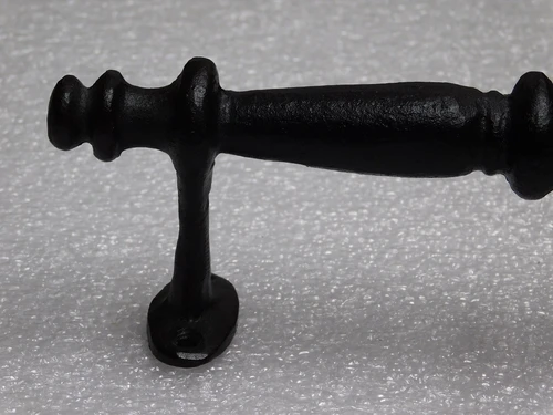 Door Handle / Furniture Handle Black - 24 cm - Cast iron