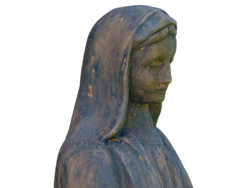 Maria Garden Statue – 110 cm – Stone with Oxide Finish – Large Stone Statue of Mary for Garden or Chapel
