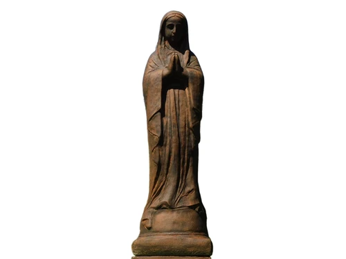 Praying Virgin Mary Statue – 90 cm – Solid Stone in Oxide Finish – Classic Garden Statue