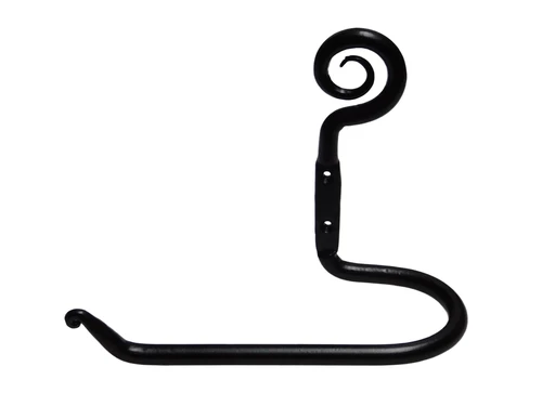 Toilet roll holder, black – 17 x 24 cm – Cast iron