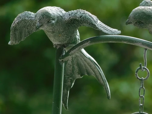 Metal Lantern with Stand and 2 Birds – 70 cm - Vintage Lantern