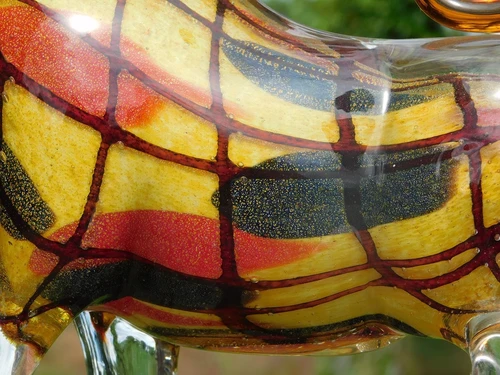 Glass Bull Sculpture – Handmade Glass-blown Artwork
