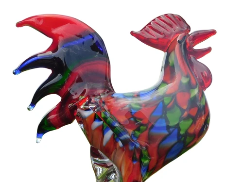 Hand-blown Rooster – Full Color – Handmade