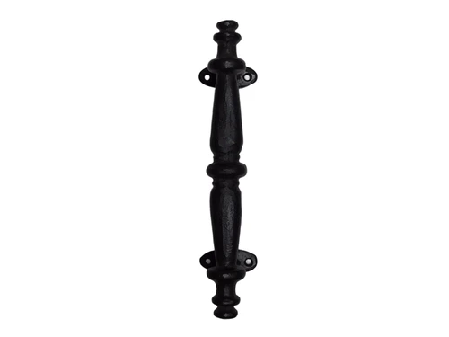 Door Handle / Furniture Handle Black - 24 cm - Cast iron