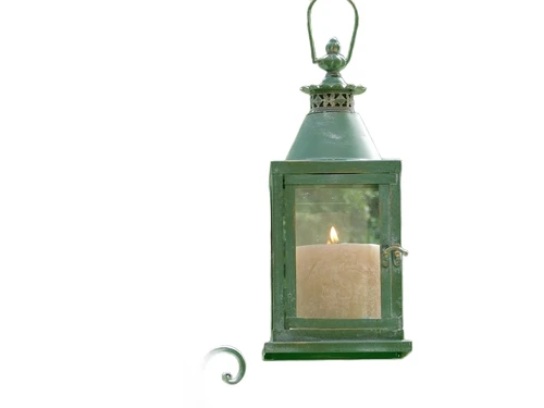 Metal Lantern with Stand and 2 Birds – 70 cm - Vintage Lantern