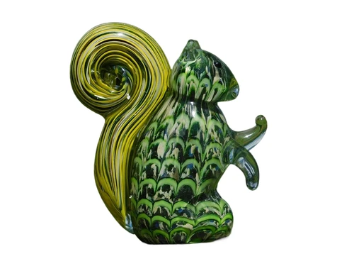 Glasfigur „Eichhörnchen“ – Handgefertigtes, glasgeblasenes Kunstwerk
