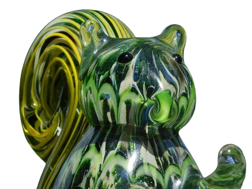 Glasfigur „Eichhörnchen“ – Handgefertigtes, glasgeblasenes Kunstwerk