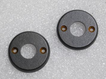 Set of door handles with latch rosettes - Iron Rusted - Dark Brown